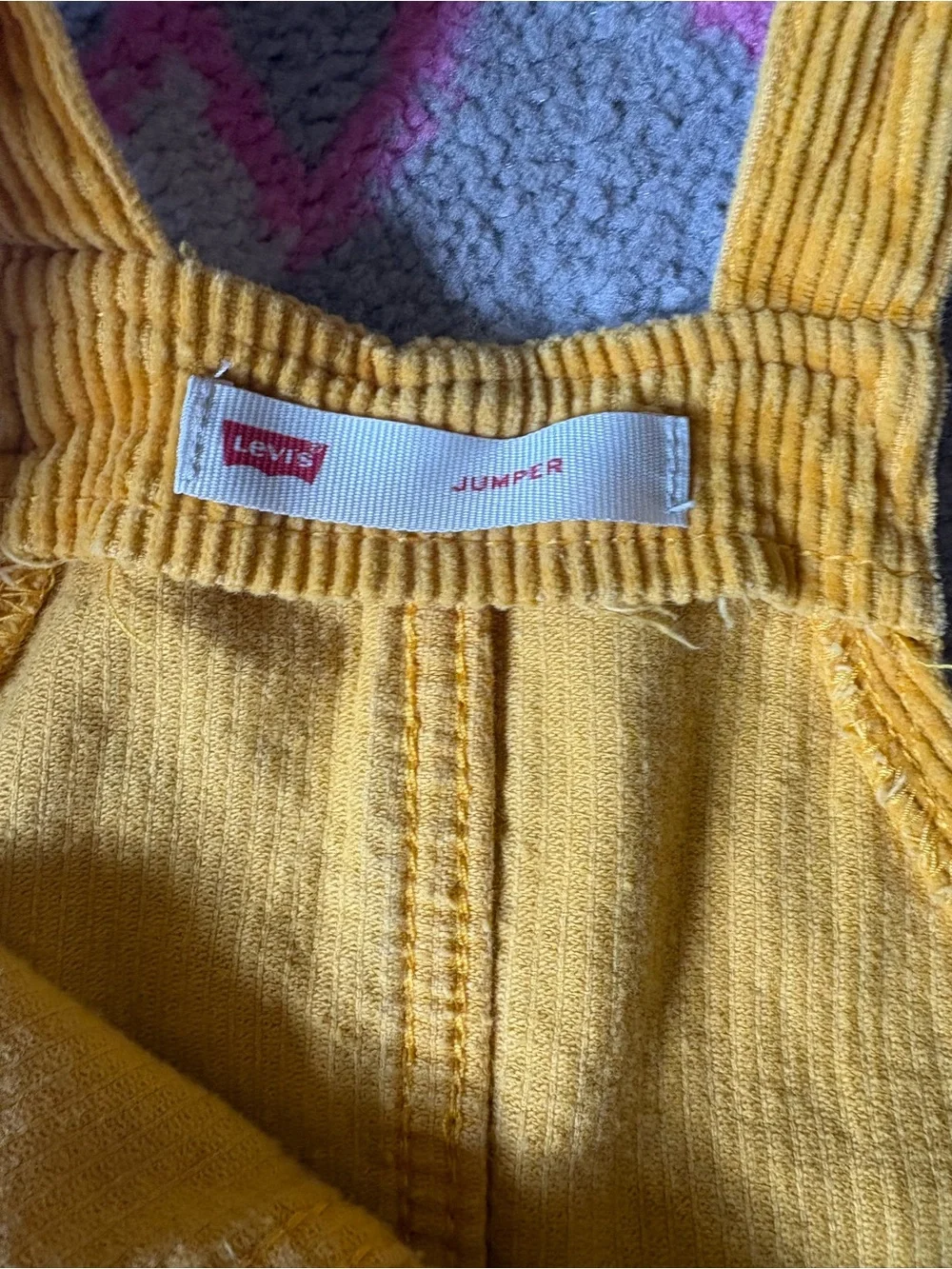Levi’s Mustard Yellow Corduroy Jumper Overall Dress